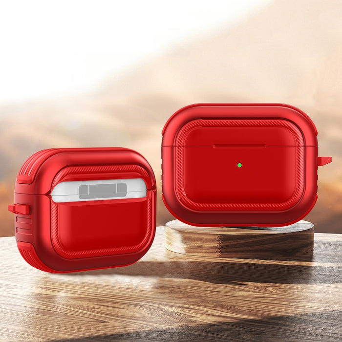 Auriculares inalámbricos a prueba de golpes TPU + PC Funda protectora con mosquetón