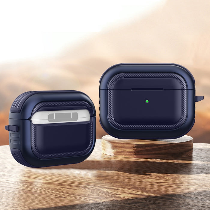 Auriculares inalámbricos a prueba de golpes TPU + PC Funda protectora con mosquetón