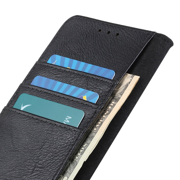 KHAZNEH Estuche de cuero con tapa horizontal con textura de piel de vaca con soporte y ranuras para tarjetas y billetera, For Xiaomi Mi 11T / 11T Pro