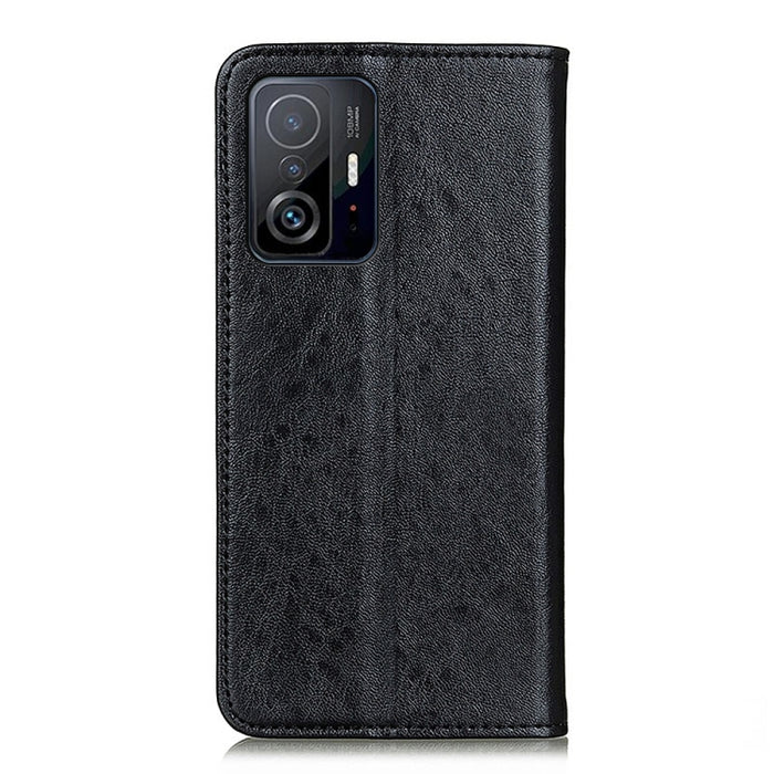 Estuche de cuero con tapa horizontal con textura de caballo loco magnético con soporte y ranuras para tarjetas y billetera, For Xiaomi Mi 11T / 11T Pro