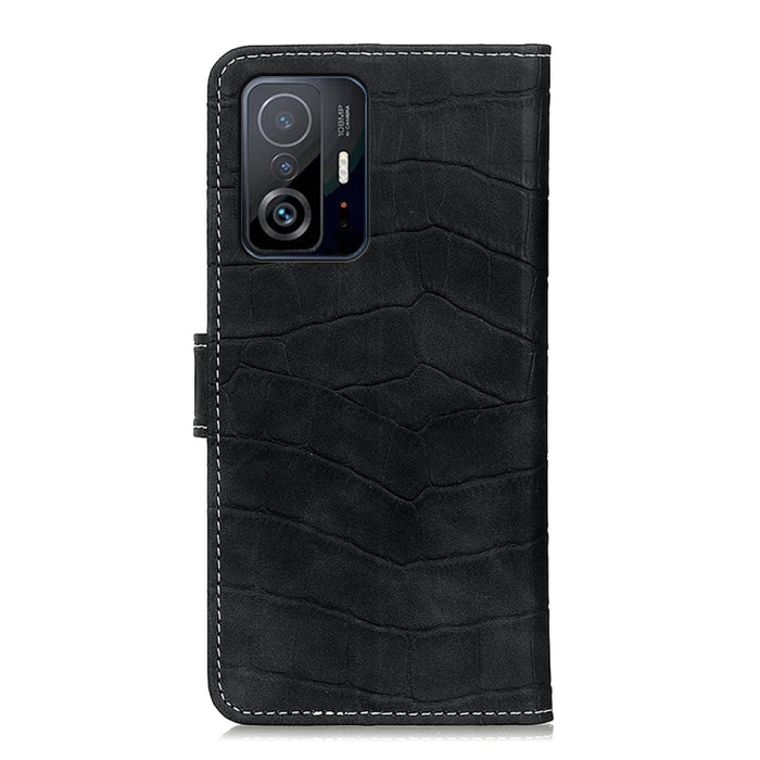 Estuche de cuero con tapa horizontal con textura de cocodrilo con soporte y ranuras para tarjetas y billetera, For Xiaomi Mi 11T / 11T Pro