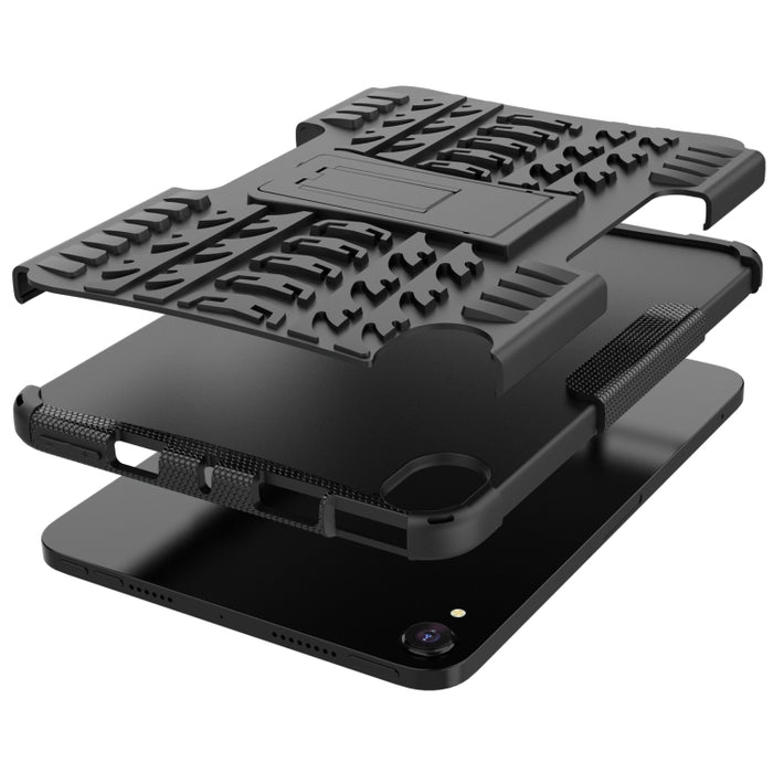 Tire Texture TPU + PC Estuche a prueba de golpes con soporte