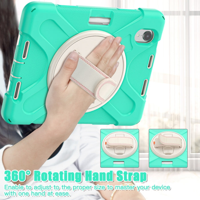 Funda protectora de silicona + PC con soporte y correa para el hombro, For iPad mini 6 / mini 2024