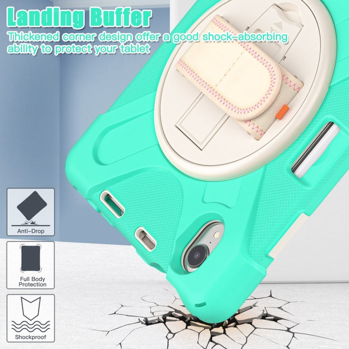 Funda protectora de silicona + PC con soporte y correa para el hombro, For iPad mini 6 / mini 2024