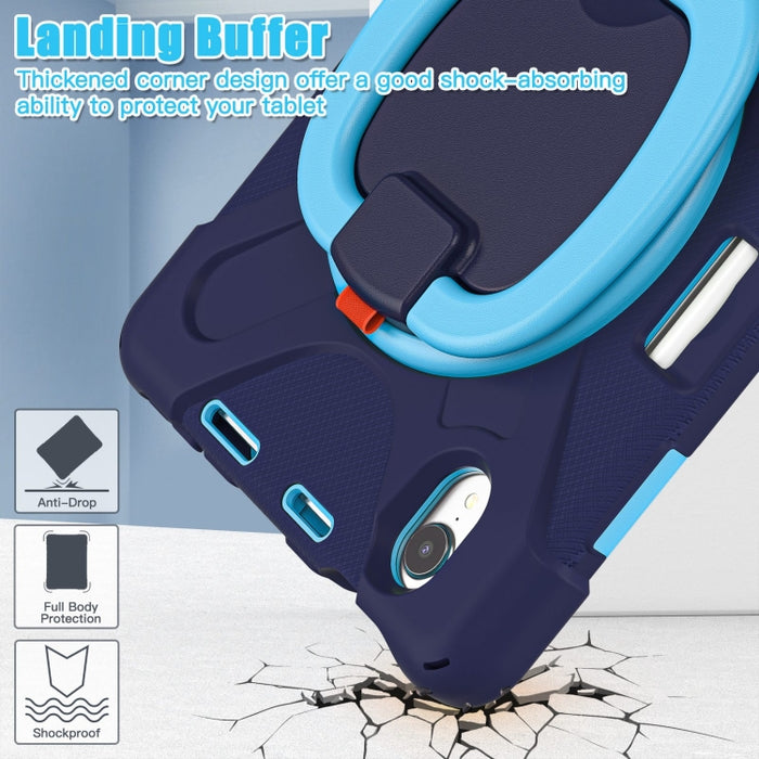 Funda protectora de silicona + PC con soporte y correa para el hombro, For iPad mini 6 / mini 2024, For iPad mini 6