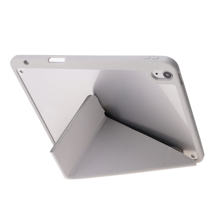 Funda de cuero de PU con tapa Horizontal de acrílico transparente deformación con soporte multiplegable y función de reposo/activación y ranura para bolígrafo