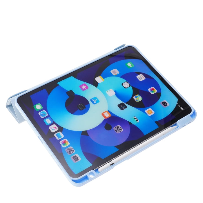 Funda de cuero de PU con tapa Horizontal de acrílico transparente deformación con soporte multiplegable y función de reposo/activación y ranura para bolígrafo