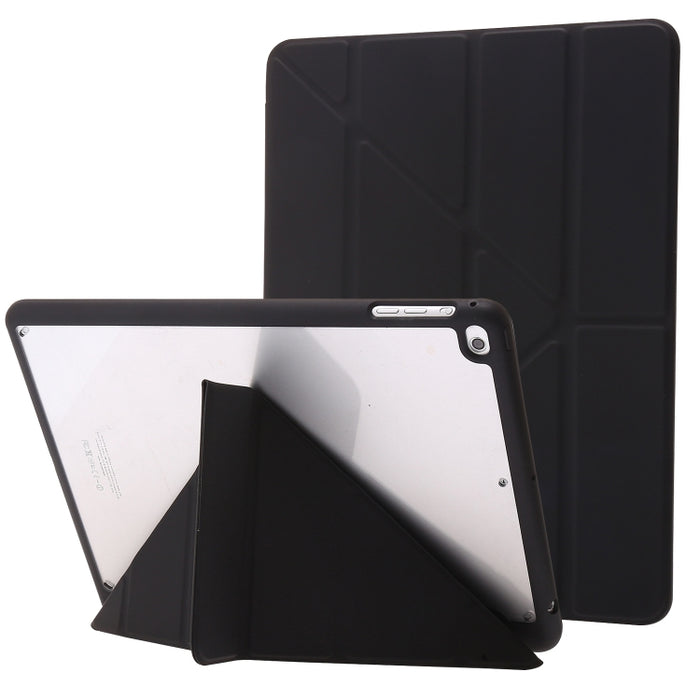 Funda de cuero de PU con tapa Horizontal de acrílico transparente deformación con soporte multiplegable y función de reposo/activación y ranura para bolígrafo