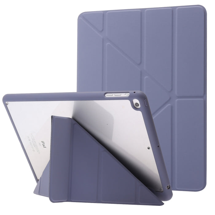 Funda de cuero de PU con tapa Horizontal de acrílico transparente deformación con soporte multiplegable y función de reposo/activación y ranura para bolígrafo