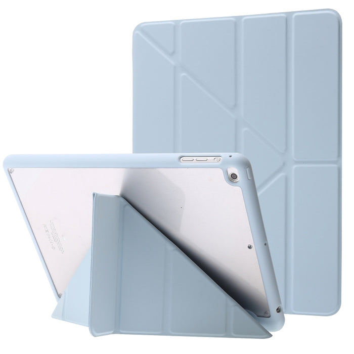 Funda de cuero de PU con tapa Horizontal de acrílico transparente deformación con soporte multiplegable y función de reposo/activación y ranura para bolígrafo