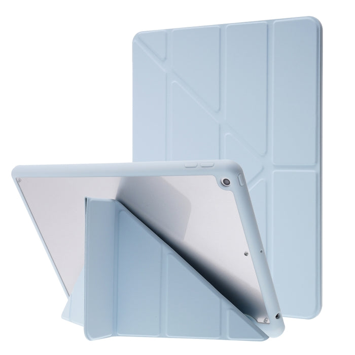 Funda de cuero de PU con tapa Horizontal de acrílico transparente deformación con soporte multiplegable y función de reposo/activación y ranura para bolígrafo
