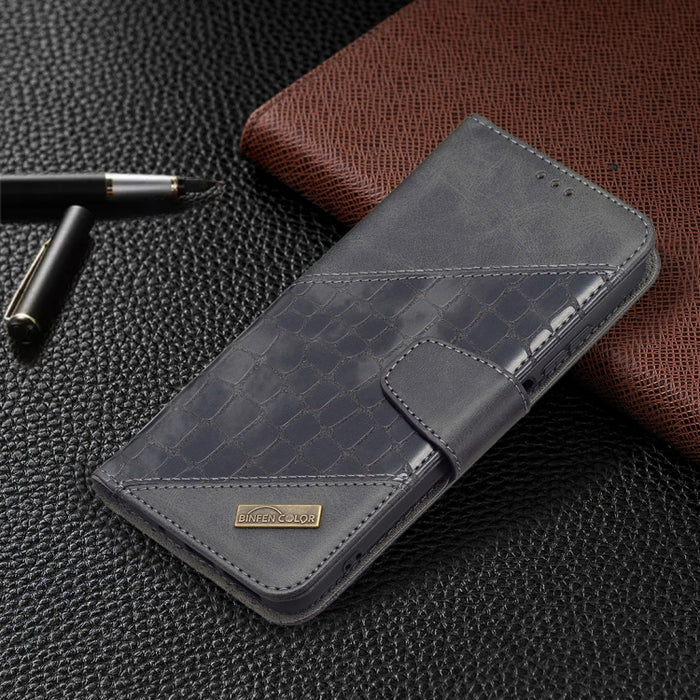 Funda de cuero PU con tapa horizontal y textura de cocodrilo a juego con billetera, soporte y ranuras para tarjetas, For Xiaomi Redmi 10