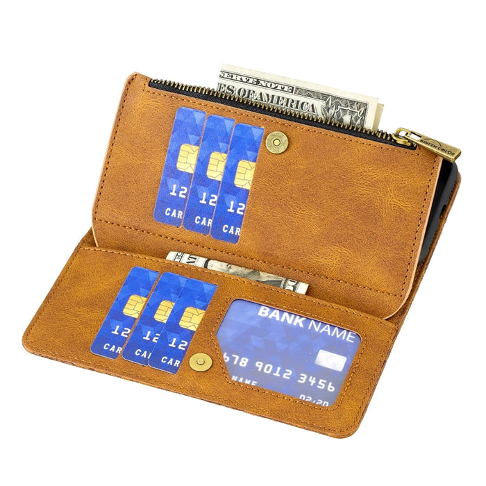 Estuche de cuero con tapa horizontal y cremallera con estampado de mariposa voladora con soporte y ranuras para tarjetas y billetera, For Xiaomi Redmi 10