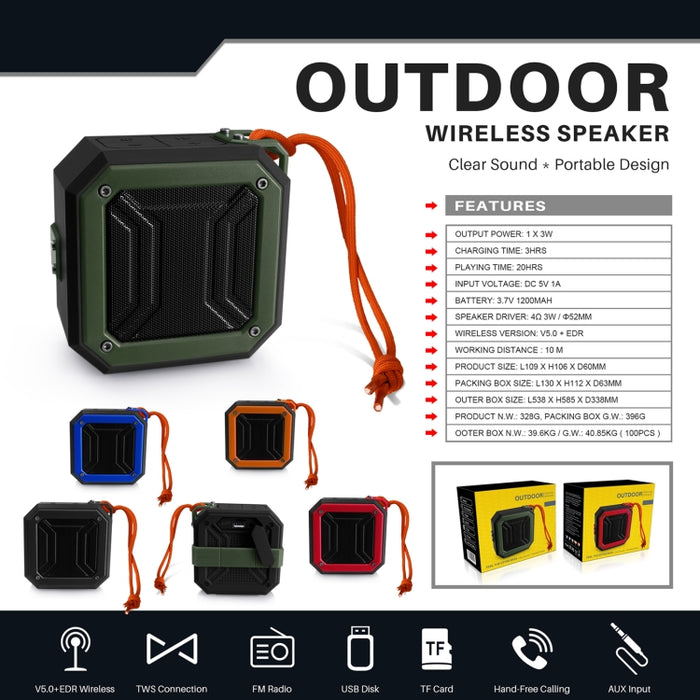 Nuevo altavoz Bluetooth Rixing NR-103 Mini TWS con cordón
