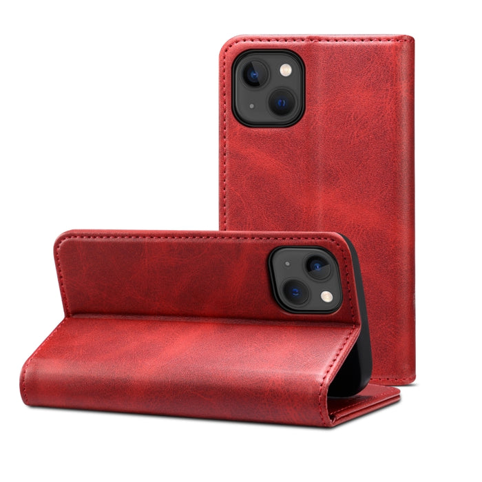 Estuche de cuero con tapa horizontal con textura de becerro con soporte y ranuras para tarjetas y billetera
