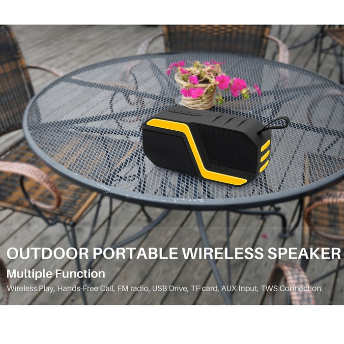 Altavoz Bluetooth portátil para exteriores NewRixing NR-5019, compatible con llamadas manos libres/tarjeta TF/disco FM/U