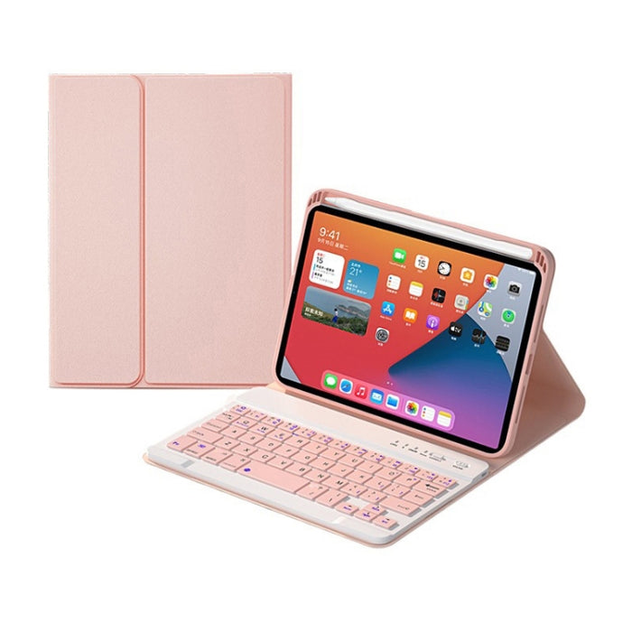 HK006 Square Keys Estuche de cuero con teclado Bluetooth desmontable con soporte para iPad mini 6