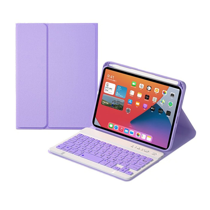 HK006 Square Keys Estuche de cuero con teclado Bluetooth desmontable con soporte para iPad mini 6