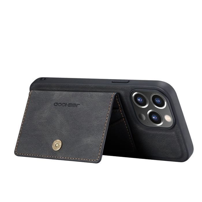 JEEHOOD Estuche protector desmontable magnético retro con billetera y ranura para tarjeta y soporte