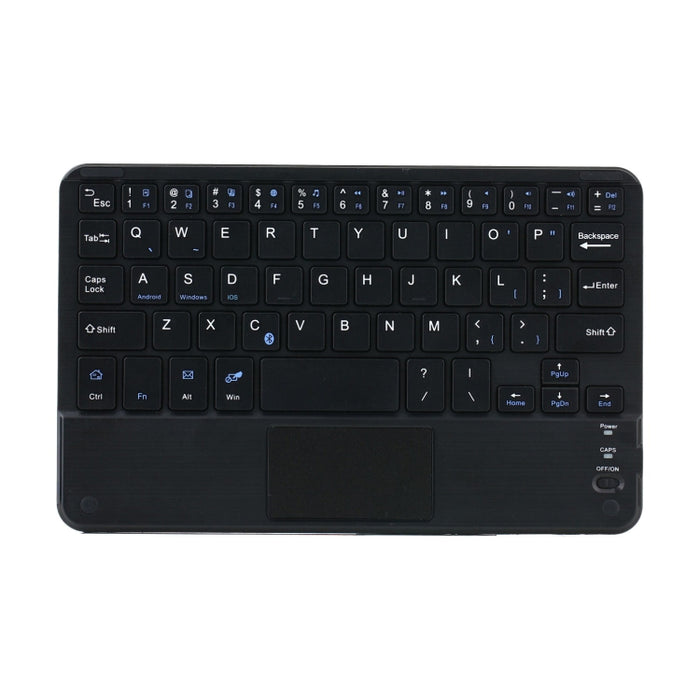 HK006C Estuche de cuero con teclado Bluetooth desmontable con panel táctil y soporte para iPad mini 6