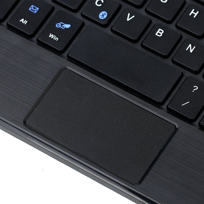 HK006C Estuche de cuero con teclado Bluetooth desmontable con panel táctil y soporte para iPad mini 6