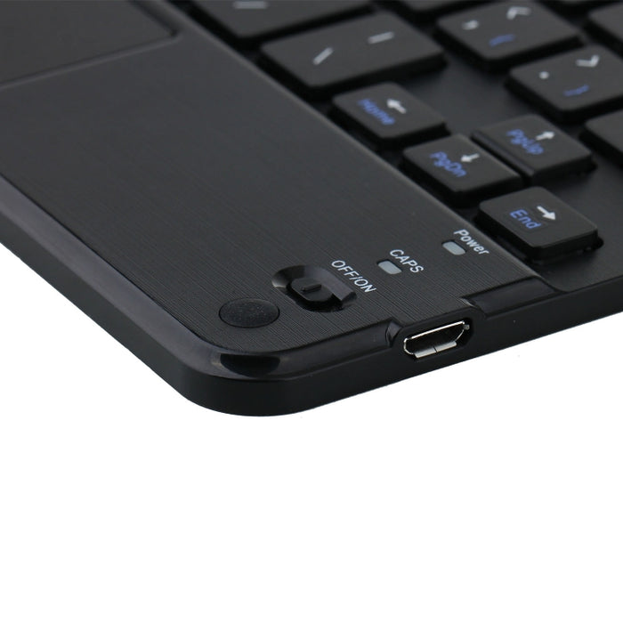 HK006C Estuche de cuero con teclado Bluetooth desmontable con panel táctil y soporte para iPad mini 6