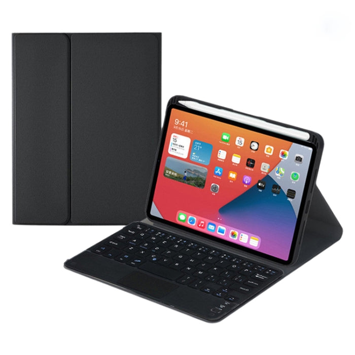 HK006C Estuche de cuero con teclado Bluetooth desmontable con panel táctil y soporte para iPad mini 6