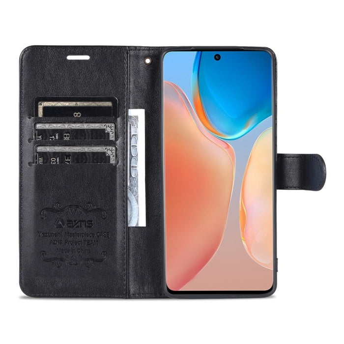 AZNS Estuche de cuero con tapa horizontal con textura de piel de oveja con soporte y ranuras para tarjetas y billetera, For vivo X70, For vivo X70 Pro, For Honor X20, For Xiaomi Redmi 10, For Xiaomi Mix 4