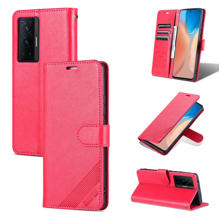 AZNS Estuche de cuero con tapa horizontal con textura de piel de oveja con soporte y ranuras para tarjetas y billetera, For vivo X70, For vivo X70 Pro, For Honor X20, For Xiaomi Redmi 10, For Xiaomi Mix 4