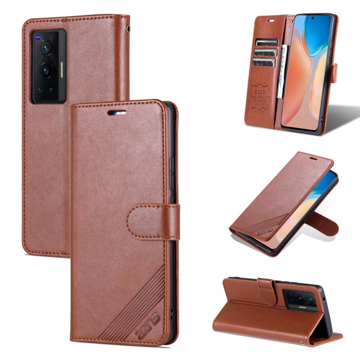 AZNS Estuche de cuero con tapa horizontal con textura de piel de oveja con soporte y ranuras para tarjetas y billetera, For vivo X70, For vivo X70 Pro, For Honor X20, For Xiaomi Redmi 10, For Xiaomi Mix 4