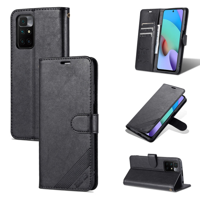 AZNS Estuche de cuero con tapa horizontal con textura de piel de oveja con soporte y ranuras para tarjetas y billetera, For vivo X70, For vivo X70 Pro, For Honor X20, For Xiaomi Redmi 10, For Xiaomi Mix 4