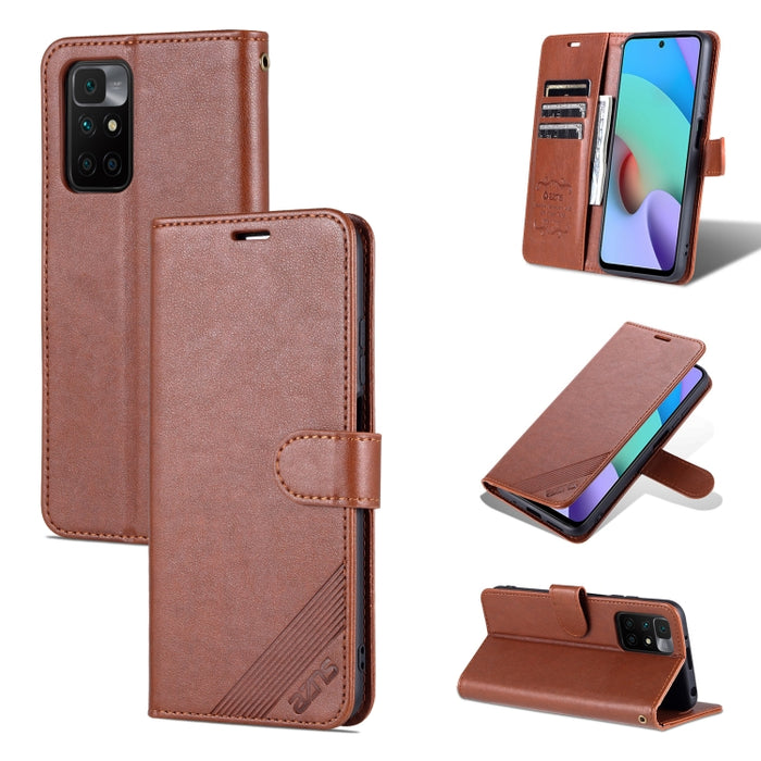 AZNS Estuche de cuero con tapa horizontal con textura de piel de oveja con soporte y ranuras para tarjetas y billetera, For vivo X70, For vivo X70 Pro, For Honor X20, For Xiaomi Redmi 10, For Xiaomi Mix 4