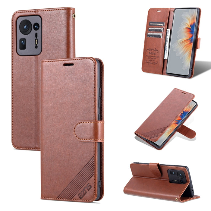 AZNS Estuche de cuero con tapa horizontal con textura de piel de oveja con soporte y ranuras para tarjetas y billetera, For vivo X70, For vivo X70 Pro, For Honor X20, For Xiaomi Redmi 10, For Xiaomi Mix 4