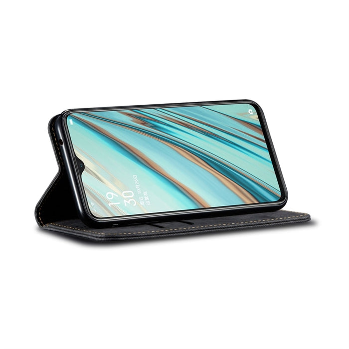 Estuche de cuero con tapa horizontal de estilo casual de textura de mezclilla con soporte y ranuras para tarjetas y billetera, For OPPO A9 / F11, For OPPO Reno 2, For Huawei Mate 30, For Huawei P30 Pro, For Huawei P30, For Huawei P Smart Z / Y9 Prime  ...