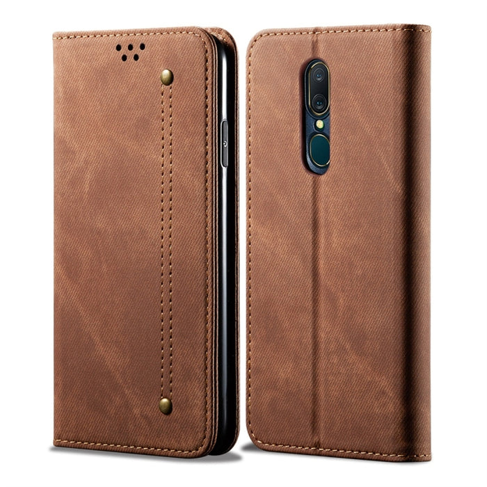 Estuche de cuero con tapa horizontal de estilo casual de textura de mezclilla con soporte y ranuras para tarjetas y billetera, For OPPO A9 / F11, For OPPO Reno 2, For Huawei Mate 30, For Huawei P30 Pro, For Huawei P30, For Huawei P Smart Z / Y9 Prime  ...