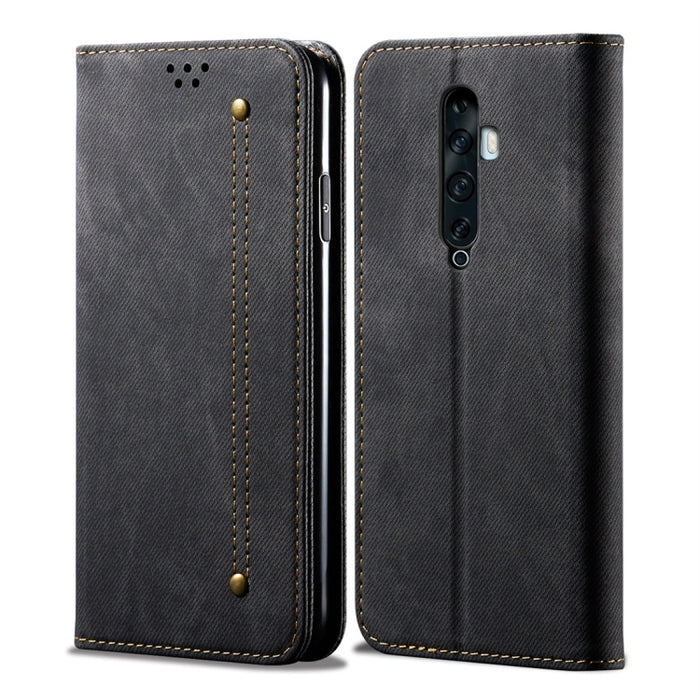 Estuche de cuero con tapa horizontal de estilo casual de textura de mezclilla con soporte y ranuras para tarjetas y billetera, For OPPO A9 / F11, For OPPO Reno 2, For Huawei Mate 30, For Huawei P30 Pro, For Huawei P30, For Huawei P Smart Z / Y9 Prime  ...