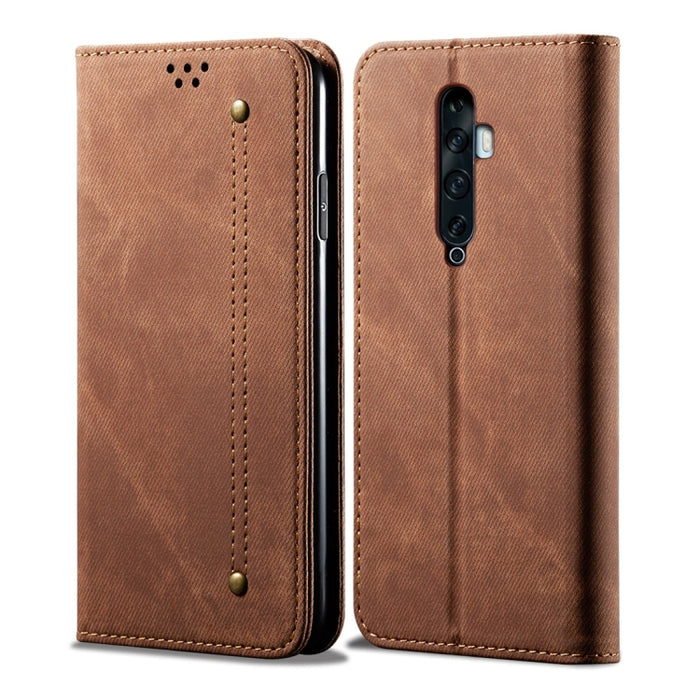 Estuche de cuero con tapa horizontal de estilo casual de textura de mezclilla con soporte y ranuras para tarjetas y billetera, For OPPO A9 / F11, For OPPO Reno 2, For Huawei Mate 30, For Huawei P30 Pro, For Huawei P30, For Huawei P Smart Z / Y9 Prime  ...