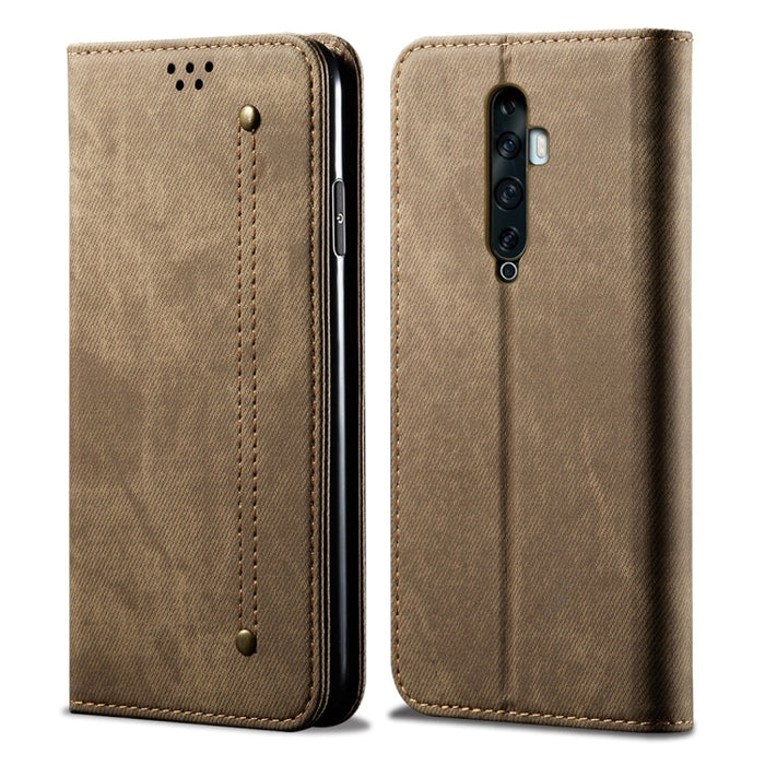 Estuche de cuero con tapa horizontal de estilo casual de textura de mezclilla con soporte y ranuras para tarjetas y billetera, For OPPO A9 / F11, For OPPO Reno 2, For Huawei Mate 30, For Huawei P30 Pro, For Huawei P30, For Huawei P Smart Z / Y9 Prime  ...