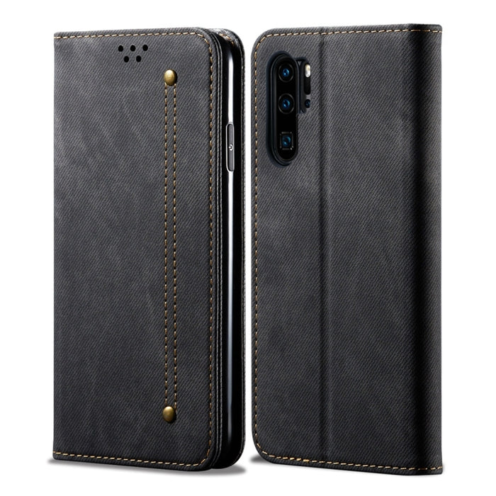 Estuche de cuero con tapa horizontal de estilo casual de textura de mezclilla con soporte y ranuras para tarjetas y billetera, For OPPO A9 / F11, For OPPO Reno 2, For Huawei Mate 30, For Huawei P30 Pro, For Huawei P30, For Huawei P Smart Z / Y9 Prime  ...