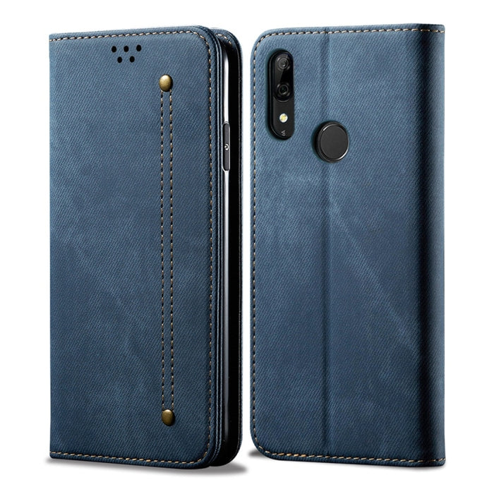 Estuche de cuero con tapa horizontal de estilo casual de textura de mezclilla con soporte y ranuras para tarjetas y billetera, For OPPO A9 / F11, For OPPO Reno 2, For Huawei Mate 30, For Huawei P30 Pro, For Huawei P30, For Huawei P Smart Z / Y9 Prime  ...