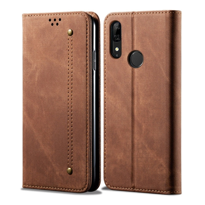 Estuche de cuero con tapa horizontal de estilo casual de textura de mezclilla con soporte y ranuras para tarjetas y billetera, For OPPO A9 / F11, For OPPO Reno 2, For Huawei Mate 30, For Huawei P30 Pro, For Huawei P30, For Huawei P Smart Z / Y9 Prime  ...