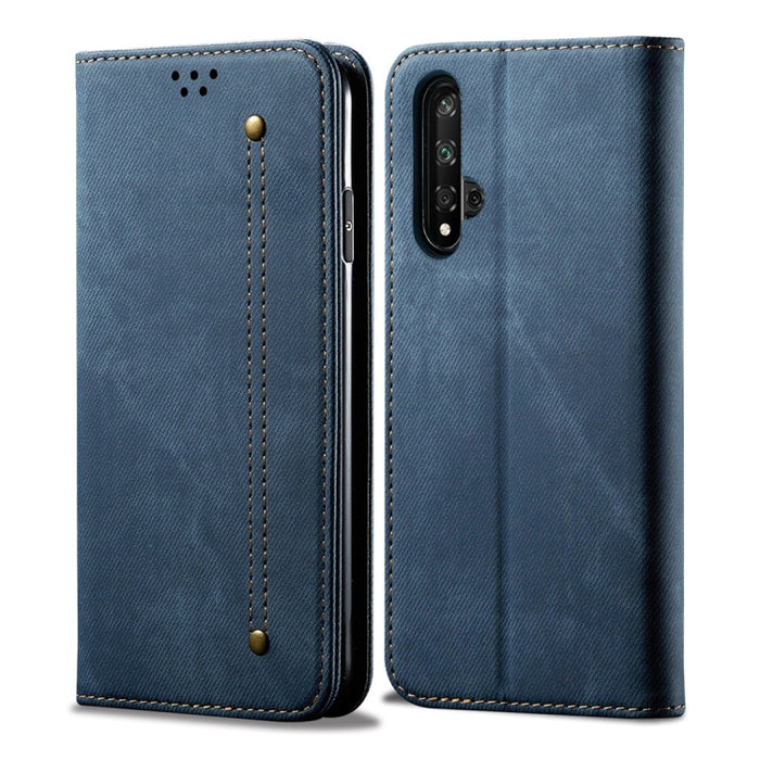 Estuche de cuero con tapa horizontal de estilo casual de textura de mezclilla con soporte y ranuras para tarjetas y billetera, For OPPO A9 / F11, For OPPO Reno 2, For Huawei Mate 30, For Huawei P30 Pro, For Huawei P30, For Huawei P Smart Z / Y9 Prime  ...