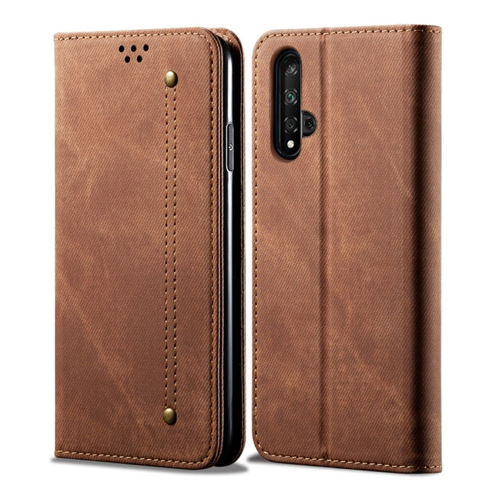 Estuche de cuero con tapa horizontal de estilo casual de textura de mezclilla con soporte y ranuras para tarjetas y billetera, For OPPO A9 / F11, For OPPO Reno 2, For Huawei Mate 30, For Huawei P30 Pro, For Huawei P30, For Huawei P Smart Z / Y9 Prime  ...