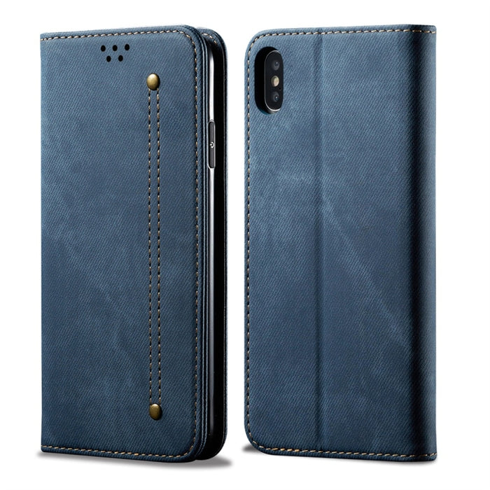Estuche de cuero con tapa horizontal de estilo casual de textura de mezclilla con soporte y ranuras para tarjetas y billetera, For OPPO A9 / F11, For OPPO Reno 2, For Huawei Mate 30, For Huawei P30 Pro, For Huawei P30, For Huawei P Smart Z / Y9 Prime  ...