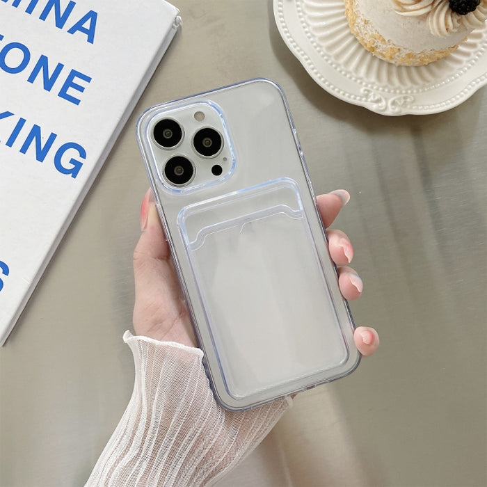 Funda protectora de TPU a prueba de golpes con ranura para tarjeta transparente