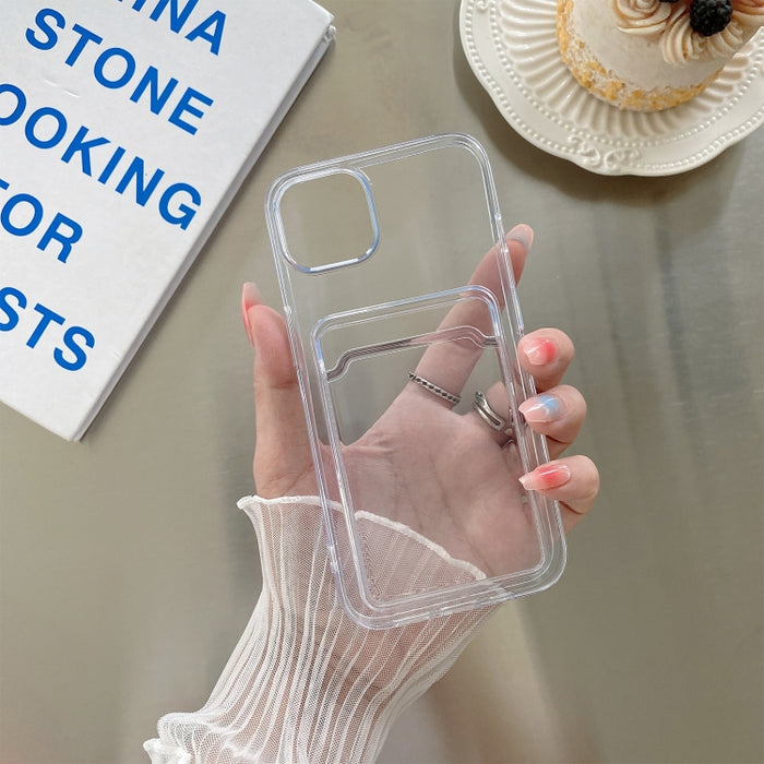 Funda protectora de TPU a prueba de golpes con ranura para tarjeta transparente