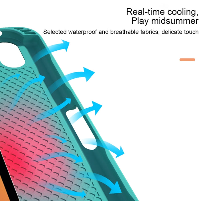HY006 Funda de cuero con teclado Bluetooth desmontable con teclas redondas y soporte para iPad mini 6