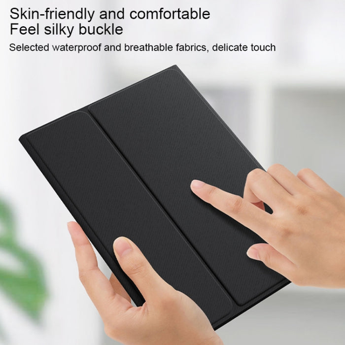 HY006D Funda de cuero con teclado Bluetooth desmontable para teclas redondas con retroiluminación colorida y soporte para iPad mini 6
