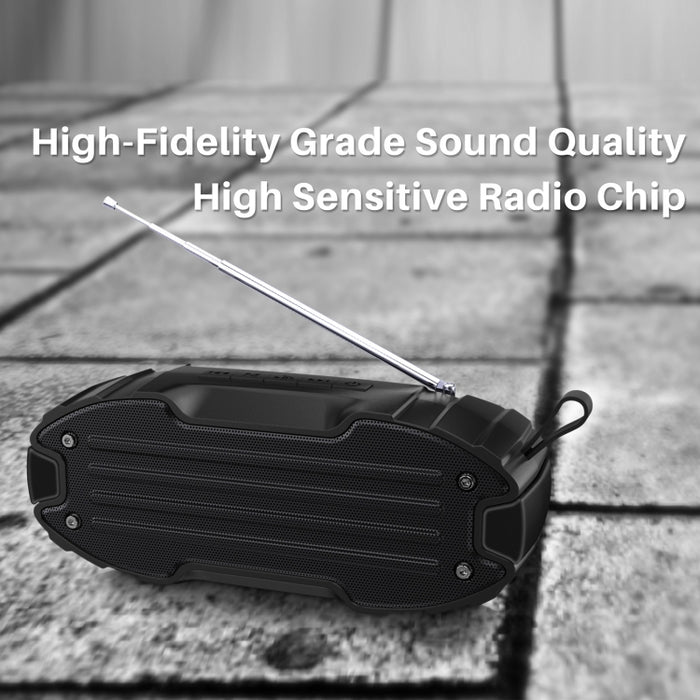 Nuevo Rixing NR-907FM TWS Altavoz Bluetooth para exteriores Compatible con llamadas manos libres / FM con mango y antena