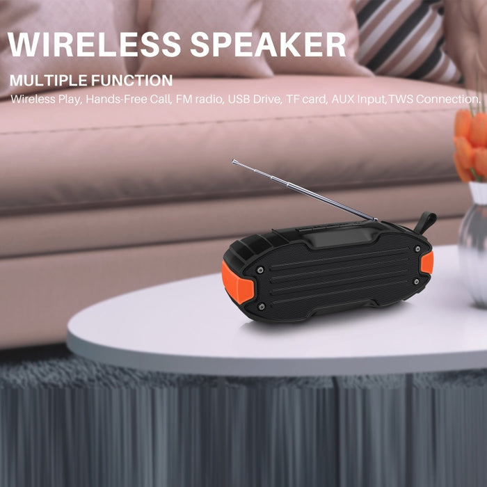 Nuevo Rixing NR-907FM TWS Altavoz Bluetooth para exteriores Compatible con llamadas manos libres / FM con mango y antena
